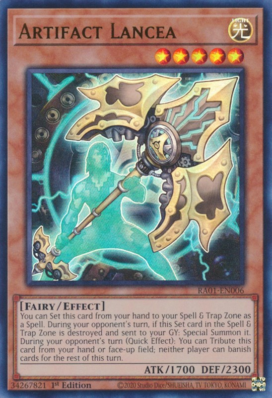 Artifact Lancea [RA01-EN006] Ultra Rare 
