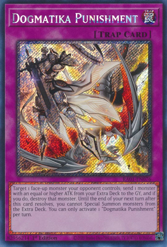 Dogmatika Punishment [RA01-EN076] Platinum Secret Rare 