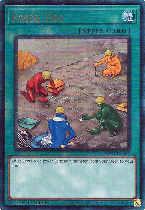 Fossil Dig [RA01-EN053] Prismatic Ultimate Rare 