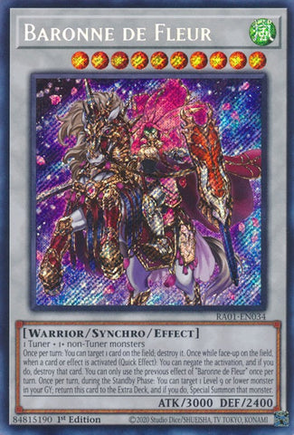 Baroness de Fleur [RA01-EN034] Secret Rare 