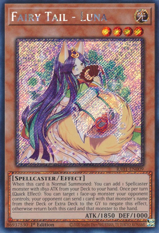 Fairy Tail - Luna [RA01-EN009] Platinum Secret Rare 