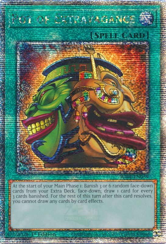 Pot of Extravagance [RA01-EN059] Quarter Century Secret Rare 