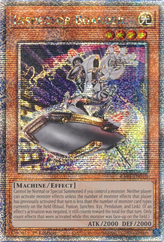 Inspector Boarder [RA01-EN010] Quarter Century Secret Rare 