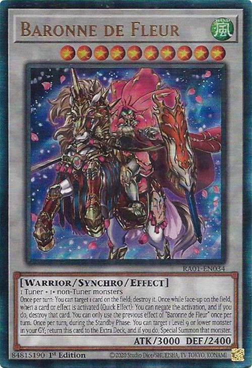 Baroness de Fleur [RA01-EN034] Prismatic Ultimate Rare 