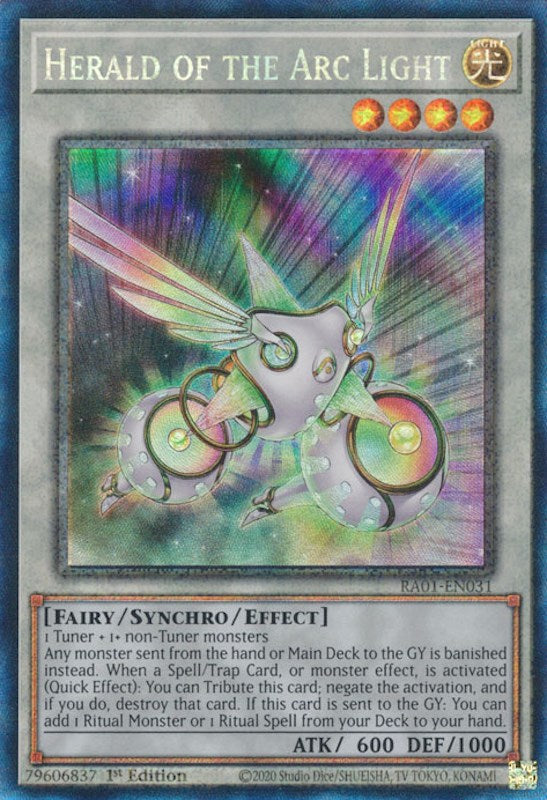 Herald of the Arc Light [RA01-EN031] Prismatic Collector's Rare 