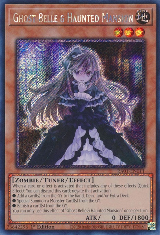 Ghost Belle & Haunted Mansion [RA01-EN011] Platinum Secret Rare