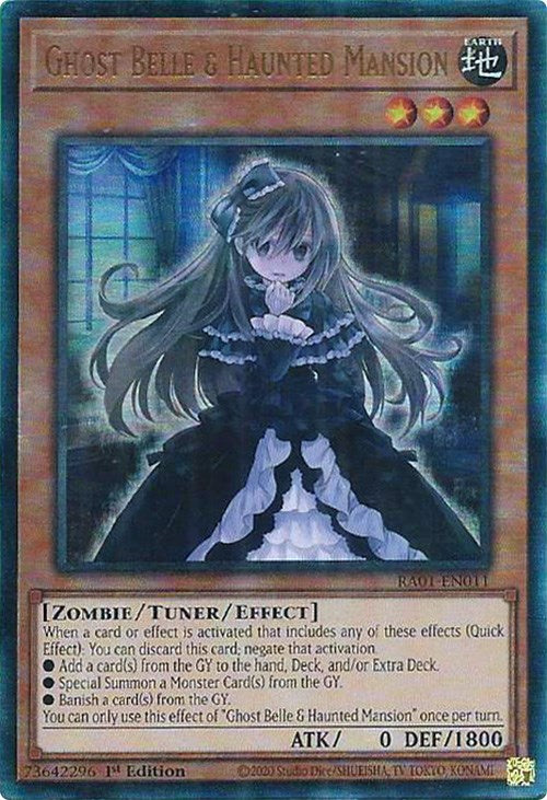 Ghost Belle &amp; Haunted Mansion [RA01-EN011] Prismatic Ultimate Rare 