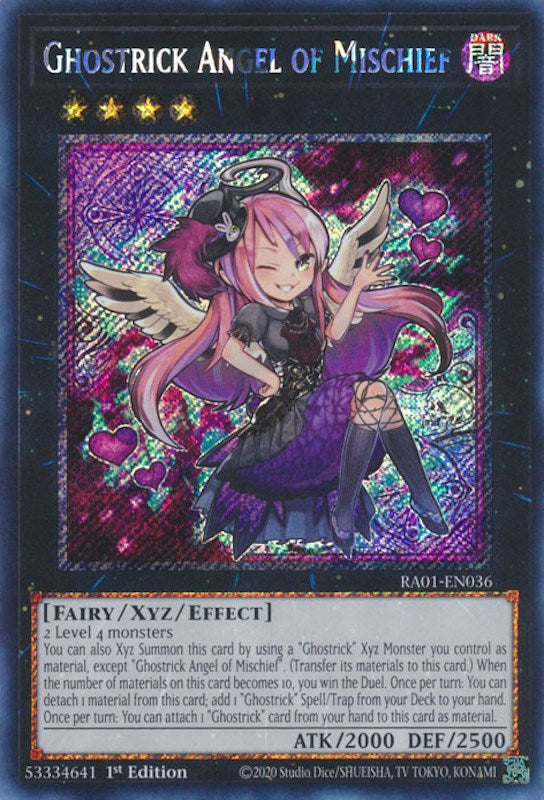Ghostrick Angel of Mischief [RA01-EN036] Platinum Secret Rare 