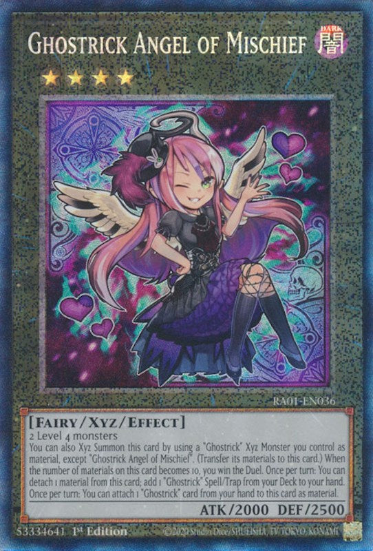 Ghostrick Angel of Mischief [RA01-EN036] Prismatic Collector's Rare 