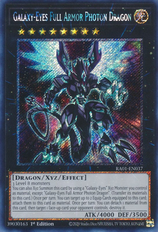 Galaxy-Eyes Full Armor Photon Dragon [RA01-EN037] Platinum Secret Rare 
