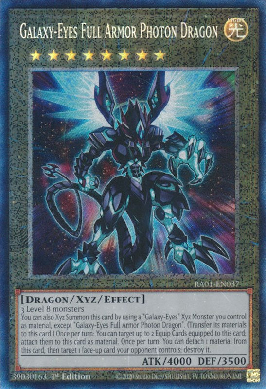 Galaxy-Eyes Full Armor Photon Dragon [RA01-EN037] Prismatic Collector's Rare 
