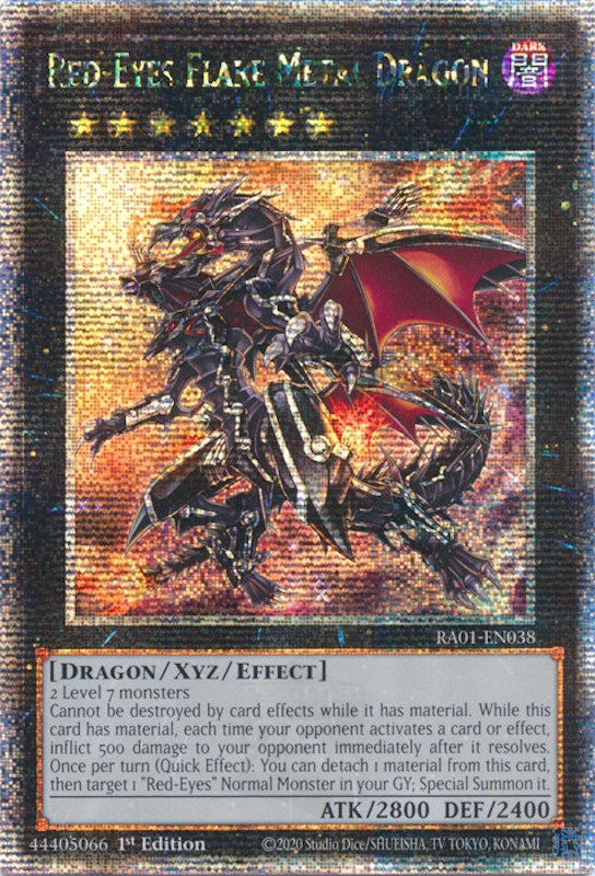 Red-Eyes Flare Metal Dragon [RA01-EN038] Quarter Century Secret Rare 