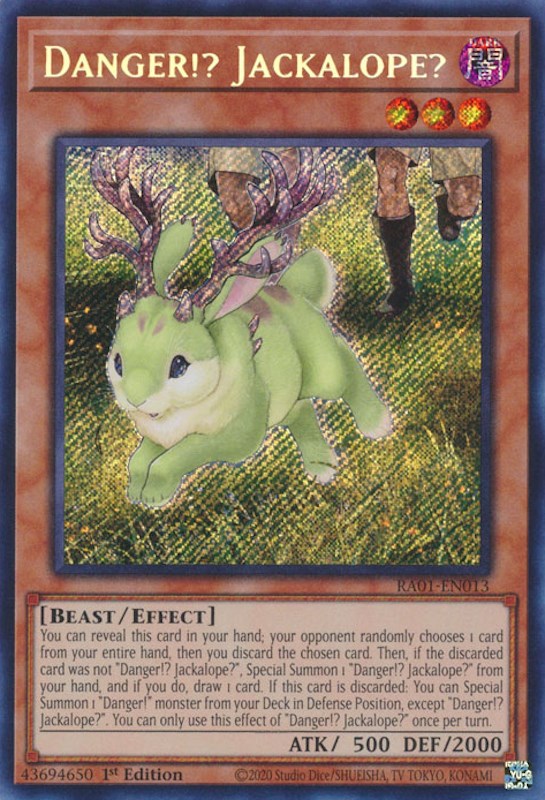 Hazard!? Jackalope? [RA01-EN013] Secret Rare 