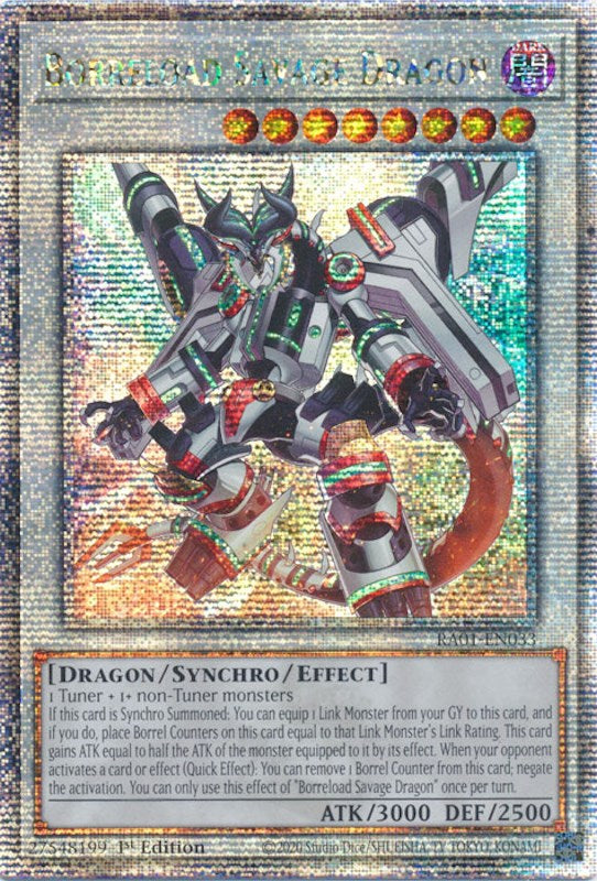 Borreload Savage Dragon [RA01-EN033] Quarter Century Secret Rare 