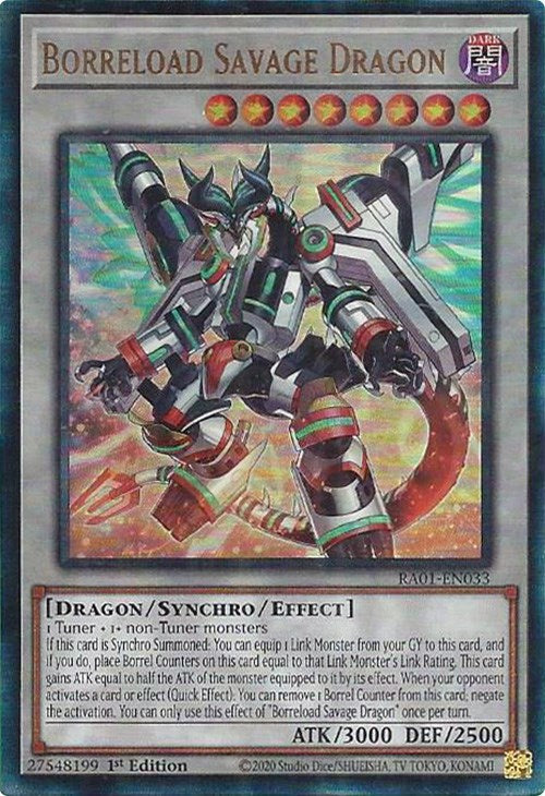 Borreload Savage Dragon [RA01-EN033] Prismatic Ultimate Rare