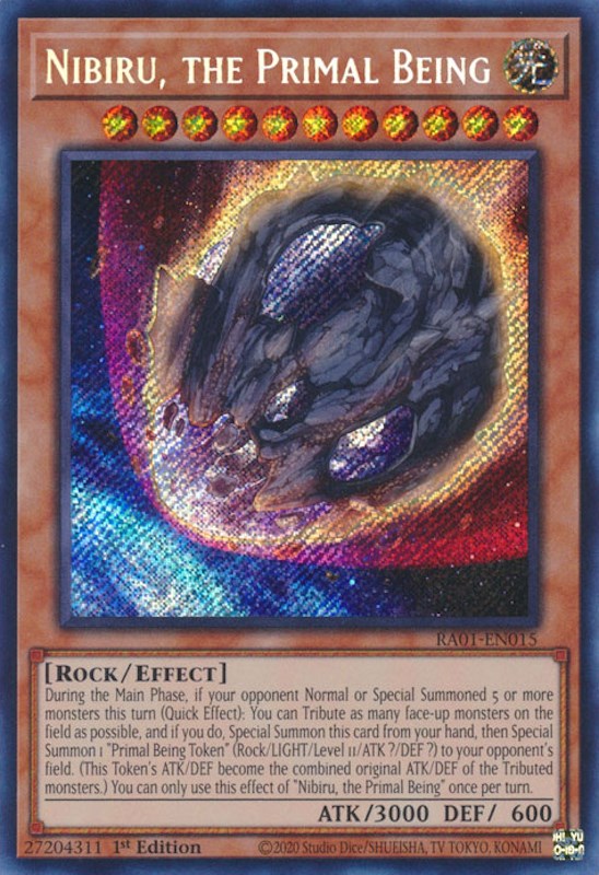 Nibiru, the Primal Being [RA01-EN015] Secret Rare 