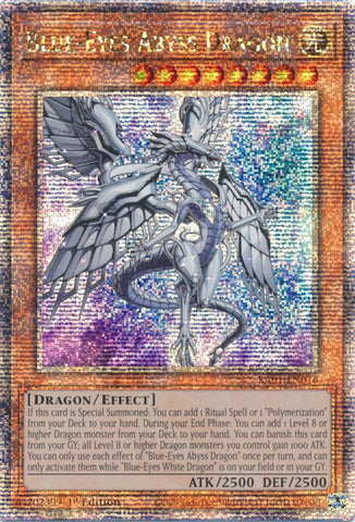 Blue-Eyes Abyss Dragon [RA01-EN016] Quarter Century Secret Rare 
