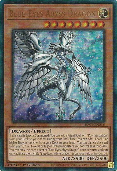Blue-Eyes Abyss Dragon [RA01-EN016] Prismatic Ultimate Rare 