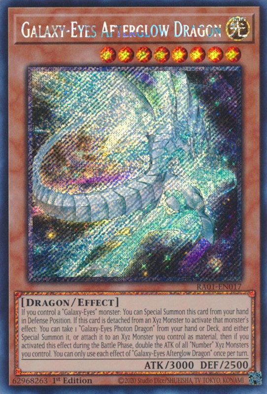 Galaxy-Eyes Afterglow Dragon [RA01-EN017] Platinum Secret Rare 