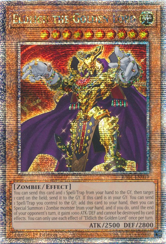 Eldlich the Golden Lord [RA01-EN019] Quarter Century Secret Rare 