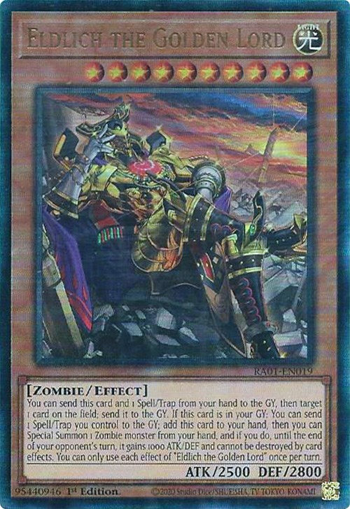 Eldlich the Golden Lord (Alternate Art) [RA01-EN019] Prismatic Ultimate Rare 