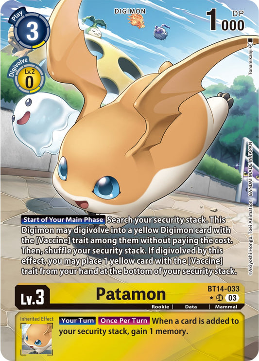 Patamon [BT14-033] (Alternate Art) [Blast Ace]