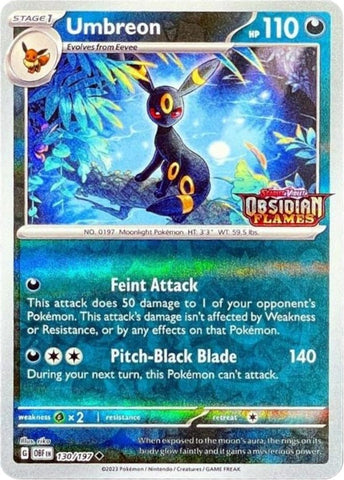 Umbreon (130/197) (Obsidian Flames Stamped) [Scarlet &amp; Violet: Obsidian Flames] 