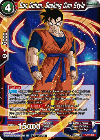 Son Gohan, Seeking Own Style (Zenkai Series Tournament Pack Vol.6) (P-555) [Tournament Promotion Cards] 