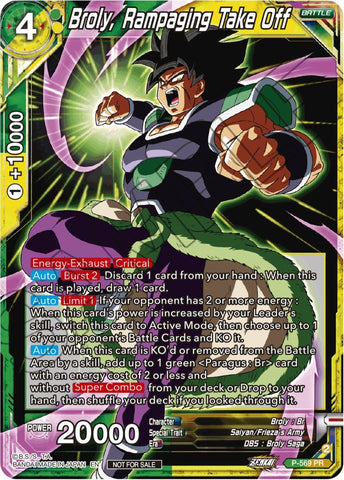Broly, Rampaging Take Off (Zenkai Series Tournament Pack Vol.6) (P-569) [Tournament Promotion Cards] 