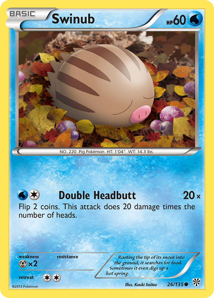 Swinub (26/135) [Black &amp; White: Plasma Storm] 