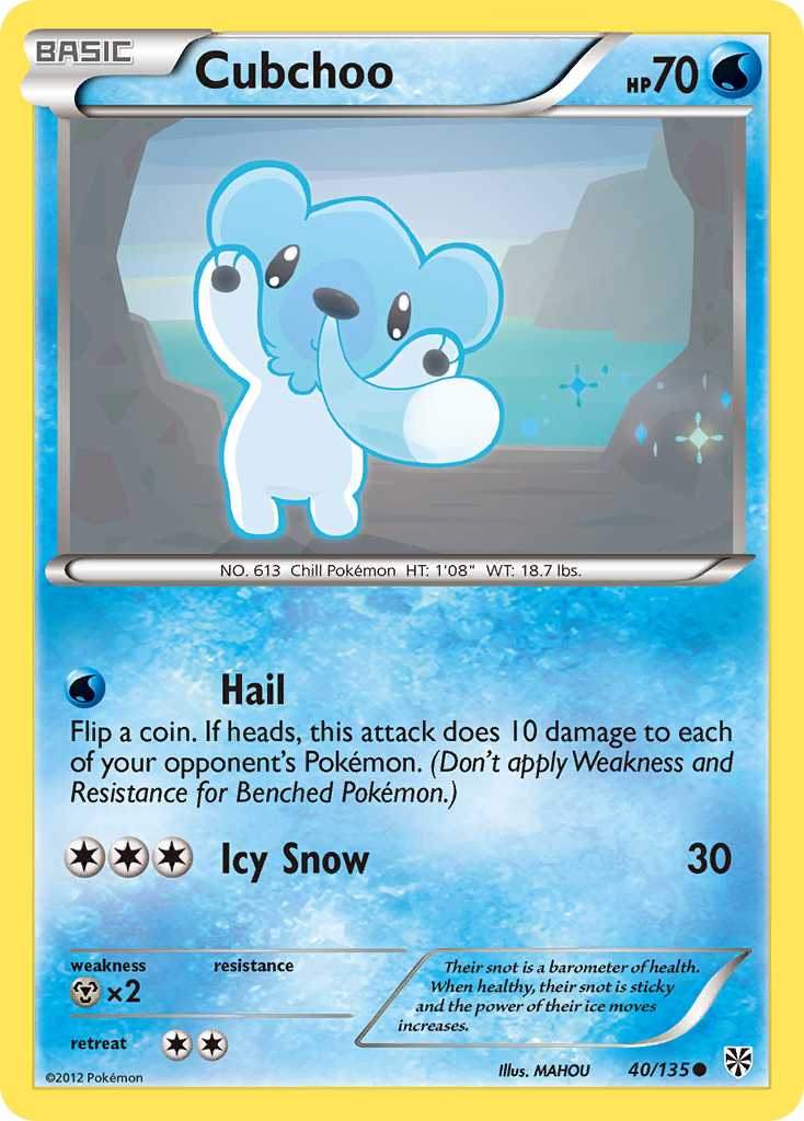 Cubchoo (40/135) [Black &amp; White: Plasma Storm] 
