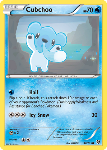 Cubchoo (40/135) [Black &amp; White: Plasma Storm] 