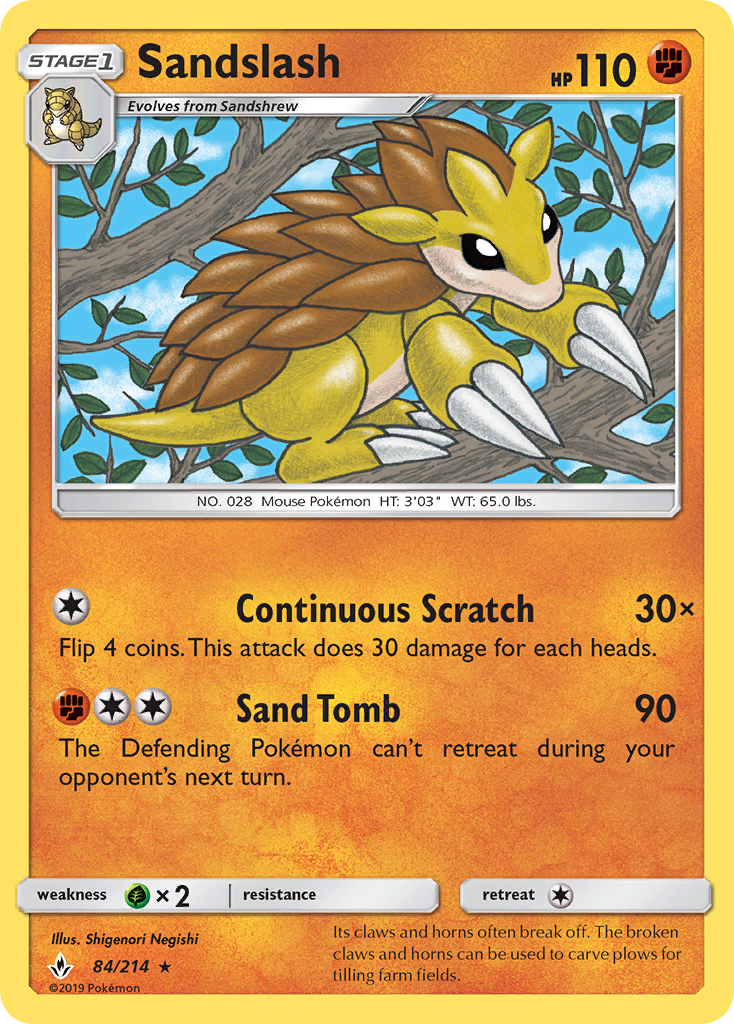 Sandslash (84/214) [Sun &amp; Moon: Unbroken Bonds] 
