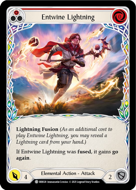 Entwine Lightning (Red) [BRI028] (Tales of Aria Briar Blitz Deck) 1st Edition Normal 