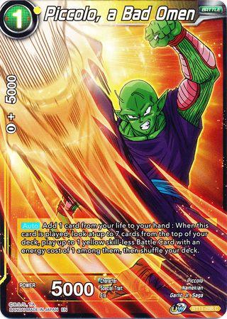 Piccolo, a Bad Omen (BT11-098) [Vermilion Bloodline 2nd Edition] 