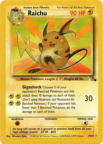 Raichu (29/62) [Fossil Unlimited] 