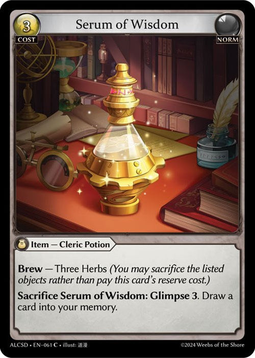 Serum of Wisdom (61) [Alchemical Revolution: Starter Decks] 