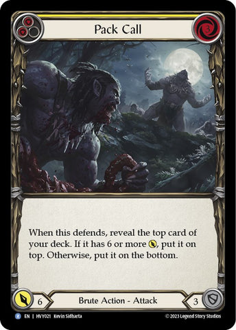 Pack Call (Yellow) [HVY021] (Heavy Hitters) Rainbow Foil 