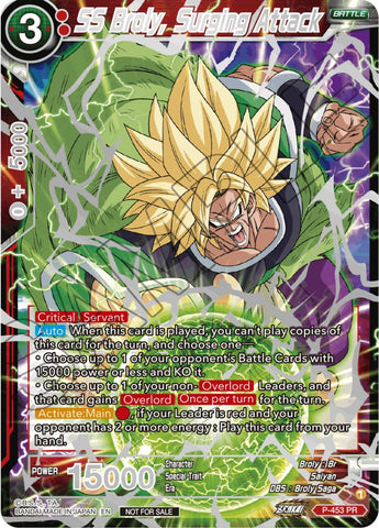 SS Broly, Surging Attack (Championship 2023 Reward Alternate Art Card Set) (Holo) (P-453) [Tournament Promotion Cards] 