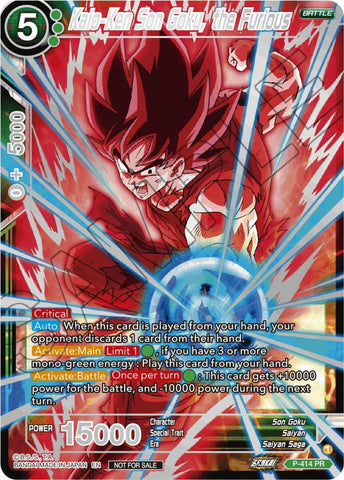 Kaio-Ken Son Goku, the Furious (Championship 2023 Reward Alternate Art Card Set) (Holo) (P-414) [Tournament Promotion Cards] 