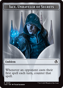 Human Wizard // Emblem - Jace, Unraveler of Secrets Double-Sided Token [Innistrad Remastered Tokens] 