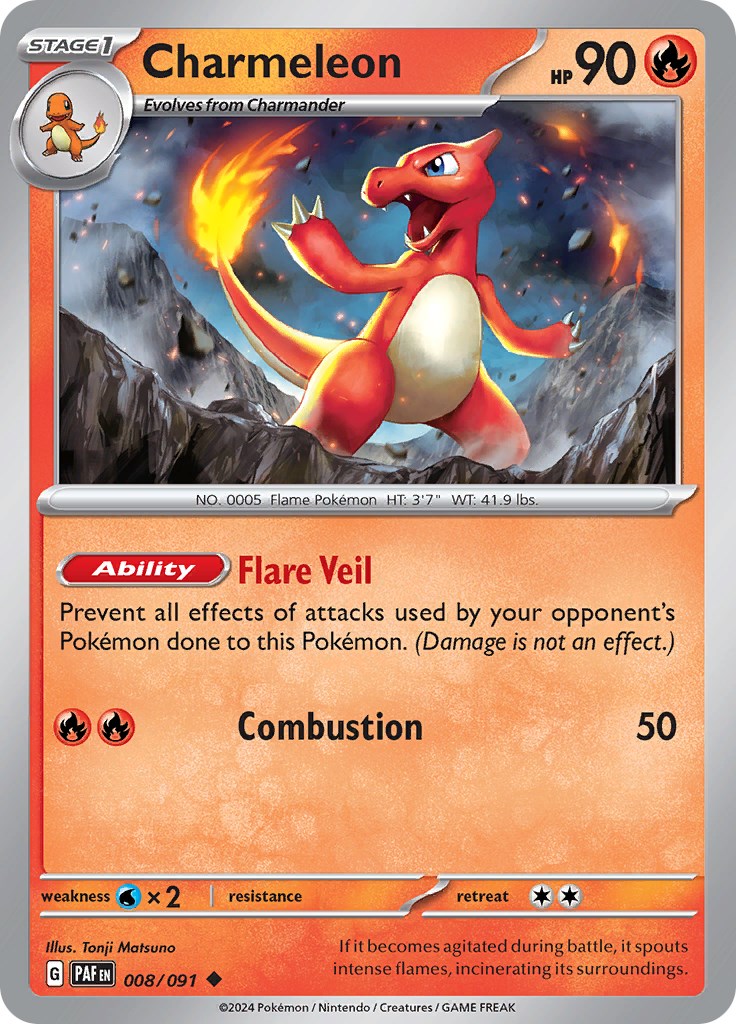 Charmeleon (008/091) [Scarlet & Violet: Paldean Fates]