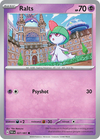 Ralts (027/091) [Scarlet &amp; Violet: Paldean Fates] 