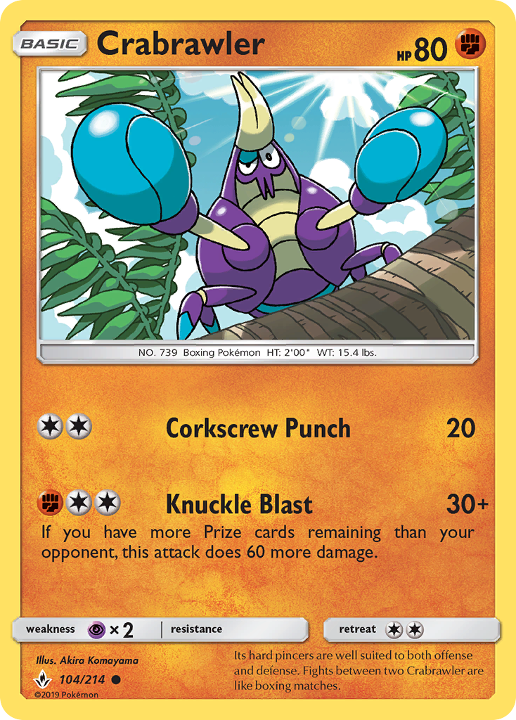 Crabrawler (104/214) [Sun &amp; Moon: Unbroken Bonds] 