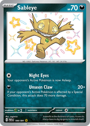Sableye (184/091) [Scarlet &amp; Violet: Paldean Fates] 