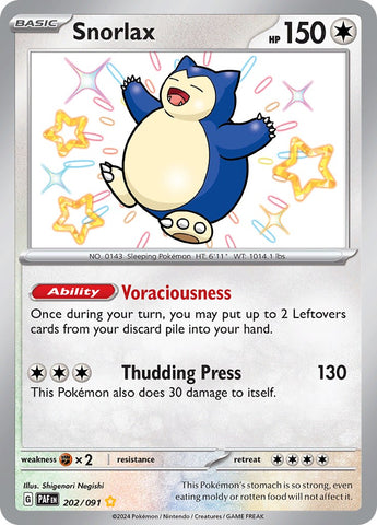 Snorlax (202/091) [Scarlet &amp; Violet: Paldean Fates] 