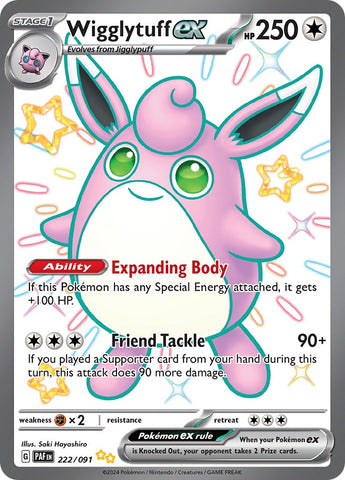 Wigglytuff ex (222/091) [Scarlet &amp; Violet: Paldean Fates] 