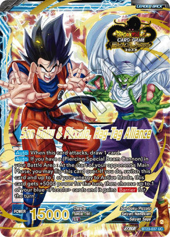 Son Goku // Son Goku &amp; Piccolo, Rag-Tag Alliance (2023 Worlds ZENKAI 06 Leader Set) (BT23-037) [Tournament Promotion Cards] 