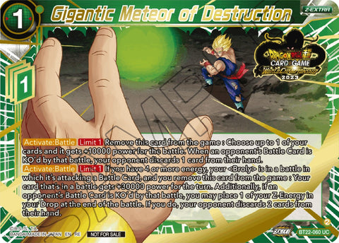 Gigantic Meteor of Destruction (2023 World Championship Z-Extra Card Set) (BT22-060) [Tournament Promotion Cards] 