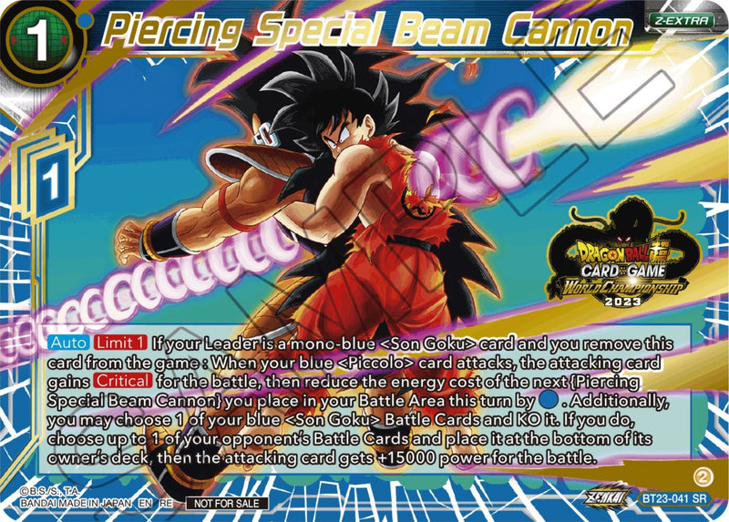 Piercing Special Beam Cannon (2023 World Championship Z-Extra Card Set) (BT23-041) [Tournament Promotion Cards] 